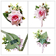 Craspire 2 pcs 2 broche boutonnière en tissu style fleur(AJEW-CP0001-58B)-3