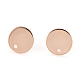 Flat Plate 201 Stainless Steel Stud Earring Findings(STAS-I095-04-RG)-1