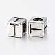 304 Stainless Steel Large Hole Letter European Beads(STAS-H428-01AS-T)-2