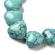 brins de perles synthétiques teintes en turquoise(G-K335-01H)-3