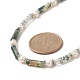 Natural Moss Agate & Pearl & Crystal Rhinestone Beaded Necklace for Women(NJEW-JN04209-04)-3
