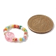 Glass Seed & Acrylic Smiling Face Beaded Stretch Ring(RJEW-JR00575)-5