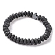 Cross Synthetic Non-magnetic Hematite & Rondelle Natural Lava Rock Beaded Stretch Bracelets for Women(BJEW-Q345-01)-3