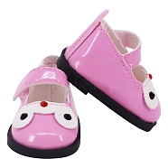 Imitation Leather Leather Shoes, Doll Making Supplies, Pearl Pink, 50mm, 2pcs/bag(PW-WG91067-01)