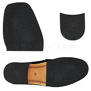 WADORN 2 Sets 2 Styles Anti Skid Rubber Shoes Bottom, Wear Resistant Raised Grain Repair Sole Pad for Boots, Leather Shoes, Black, 96~178x86~140x2~7mm, 2pcs/set, 1 set/style(AJEW-WR0002-36)