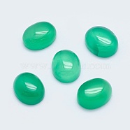 Natural Agate Cabochons, Oval, Dyed & Heated, 10x8x4mm(G-G759-Z08)