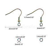 DIY Earrings Kits, with 201 Stainless Steel Earring Hooks and Vacuum Plating 304 Stainless Steel Open Jump Rings, Rainbow Color, 68x52x11mm(DIY-CA0001-04M)