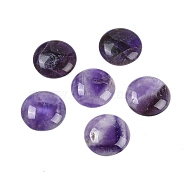 Natural Amethyst Cabochons, Half Round/Dome, 25x5.5mm(G-H1596-FR-25mm-11)