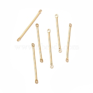 201 Stainless Steel Links Connectors, Bar Links, Golden, 25x1x1mm, Hole: 1mm(STAS-B011-01A-G)