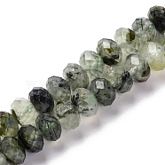 Natural Prehnite Beads Strands, Faceted, Rondelle, 7.5~8x5.5~6mm, Hole: 1mm, about 69pcs/strand, 15.16 inch(38.5cm)(G-K380-A38-04)