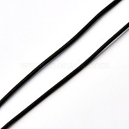 Korean Elastic Crystal Thread, Stretch Bracelet String, Round Beading Cord, Black, 0.6mm, about 87.48 yards(80m)/roll(EW-L003-0.6mm-02)