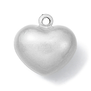 Spray Printed Alloy Bell Pendants, Heart, Light Grey, 22.5x22.5x16.5mm, Hole: 3mm(KK-P252-A05)