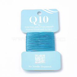 DIY Jewelry Findings, Nylon Thread, Sky Blue, 0.1mm, about 6m/roll(NWIR-S006-06)
