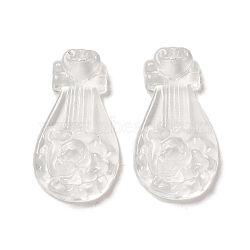 Transparent Acrylic Pendants, Musical Instruments, Clear, 28x15x4mm, Hole: 1.5mm(OACR-H042-04)