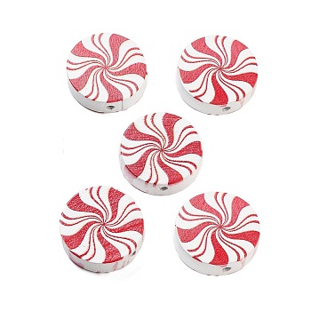 Wood Beads,Candy, Round, 19.5x5.5mm, Hole: 2mm