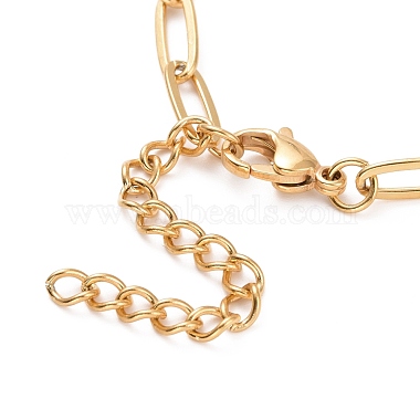 304 Stainless Steel Padlock and Skeleton Key Pendant Necklace for Women(NJEW-G018-11G)-3