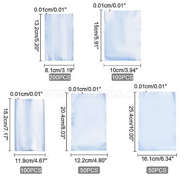 Elite 500Pcs PVC Heat Shrink Film Wrap Bags(OPC-PH0001-33)-2