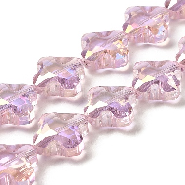 Pink Clover Glass Beads