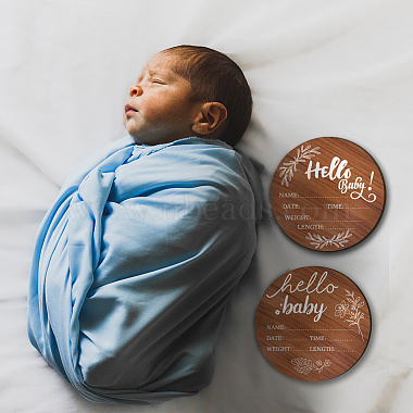 2 Stück einseitig bedruckte Baby-Foto-Requisiten aus Holz im 2-Stil(DJEW-WH0600-001)-7