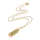 Double Pointed Mixed Stone Pendant Necklace for Girl Women(NJEW-JN03684)-3