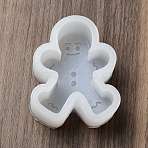 Christmas Theme DIY Display Food Grade Statue Silicone Molds, for UV Resin, Epoxy Resin Craft Making, Gingerbread Man Pattern, 82.5x66.5x34mm(X1-DIY-A041-01C)