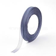 Sheer Organza Ribbon, Wide Ribbon for Wedding Decorative, DarkSlate Blue, 3/4 inch(20mm), 25yards(22.86m)(RS20mmY-059)