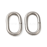 304 Stainless Steel Linking Rings, Quick Link Connectors, Oval, Stainless Steel Color, 16x10x2mm, Inner Diameter: 12x6mm(STAS-A093-03B-P)