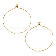 10Pcs Adjustable 304 Stainless Steel Slider Bracelets Making, Bolo Bracelets, Fit for Connector Charms, with 202 Stainless Steel Beads, Golden, Single Chain Length: about 12cm(STAS-HY0001-41)