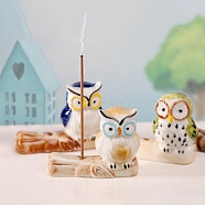 Porcelain Incense Burners, Owl on the Branch Incense Holders, Home Office Teahouse Zen Buddhist Supplies, Random Color, 55x23x40mm(DJEW-PW0012-129)