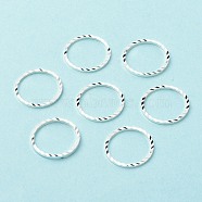 Brass Linking Rings, Long-Lasting Plated, Cadmium Free & Lead Free, Round Ring, 925 Sterling Silver Plated, 14x1mm, Inner Diameter: 12mm(X-KK-F831-018D-S-RS)