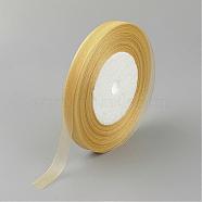 Sheer Organza Ribbon, DIY Material for Ribbon, Goldenrod, 1/2 inch(12mm), 500yards(457.2m)(RS12mmY-073)