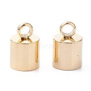 201 Stainless Steel Cord Ends, End Caps, Column, Real 24K Gold Plated, 10.5x7mm, Hole: 2mm, Inner Diameter: 6mm(X-STAS-H410-20G-E)