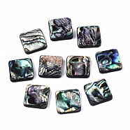Natural Abalone Shell/Paua Shell Beads, Rhombus, Colorful, 21x21x3.5mm, Hole: 1mm, Side Length: 16.5mm(SSHEL-T014-13B)
