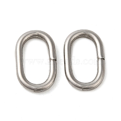 Non-Tarnish 304 Stainless Steel Linking Rings, Quick Link Connectors, Oval, Stainless Steel Color, 16x10x2mm, Inner Diameter: 12x6mm(STAS-A093-03B-P)