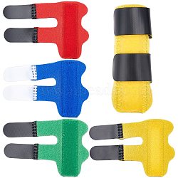 Adjustable 4Pcs 4 Color Finger Fracture Fixation Splint, for Finger Release & Pain Relief, Mixed Color, 77x115x5mm, 4 color, 1pc/color, 4pcs(AJEW-GF0003-84A)