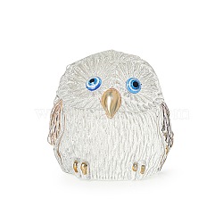 Glass Owl Figurines, for Home Office Desktop Decoration, Clear, 58x50x58mm(PW-WG70806-01)