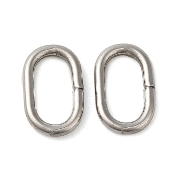 304 Stainless Steel Linking Rings, Quick Link Connectors, Oval, Stainless Steel Color, 16x10x2mm, Inner Diameter: 12x6mm