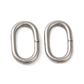 Non-Tarnish 304 Stainless Steel Linking Rings, Quick Link Connectors, Oval, Stainless Steel Color, 16x10x2mm, Inner Diameter: 12x6mm