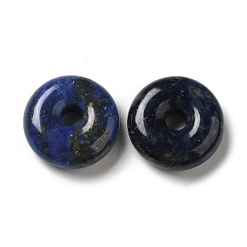 Natural Lapis Lazuli Dyed Charms, Donut/Pi Disc Charms, 14x5mm, Hole: 3mm