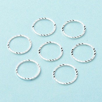 Brass Linking Rings, Long-Lasting Plated, Cadmium Free & Lead Free, Round Ring, 925 Sterling Silver Plated, 14x1mm, Inner Diameter: 12mm