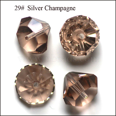 10mm BurlyWood Diamond Glass Beads