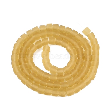 brins de perles de verre d&eacute;poli transparent(GLAA-N072-01A-A03)-2