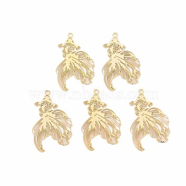 Real 18K Gold Plated Fish 201 Stainless Steel Pendants