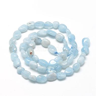 Chapelets de perles en aigue-marine naturelle(G-R445-8x10-36)-2