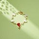 Alloy Enamel Rose of Life Charm Bracelet(BJEW-JB08671)-2