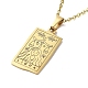 colliers pendentif rectangle avec douze constellations(NJEW-D069-01G-07)-2