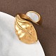 304 Stainless Steel with Shell Cuff Rings(RJEW-Z118-07G)-5