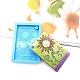 Carte de tarot rectangle bricolage avec des moules en silicone pendentif motif soleil et fleur(DIY-G083-04)-1