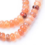 Natural Carnelian Bead Strands, Rondelle, 6x4mm, Hole: 1mm, about 95~98pcs/strand, 14.17~14.96 inch(X-G-R403-4x6-16)