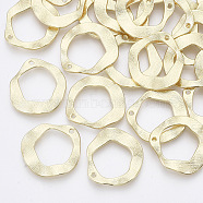 Alloy Pendants, Ring, Light Gold, 25x24x2mm, Hole: 1.5mm(PALLOY-T067-126LG)